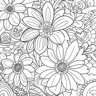 Flower Aesthetic Coloring Page 13910-10940