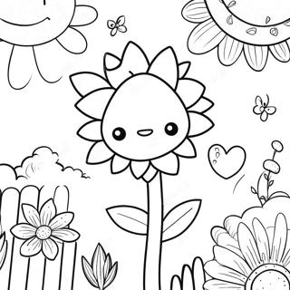 Whimsical Flower Garden Coloring Page 13911-10945