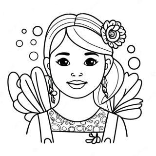 Cute Vsco Girl With Accessories Coloring Page 13981-11000