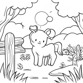 Peaceful Psalm 23 Scene Coloring Page 14001-11006