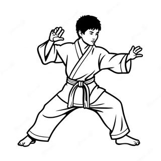 Karate Kid Coloring Page 14020-11025