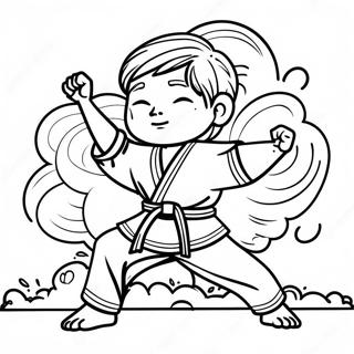 Karate Kid Coloring Page 14020-11027