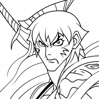 Ichigo Kurosaki In Battle Coloring Page 14071-11070