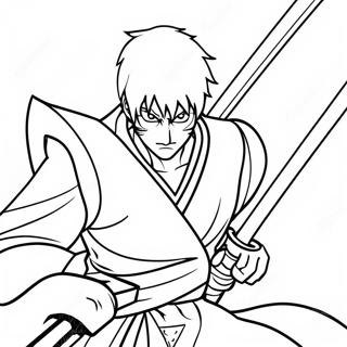 Ichigo Kurosaki In Battle Coloring Page 14071-11071