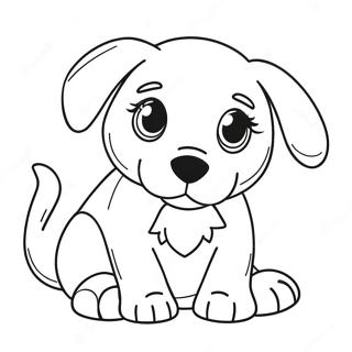 Easy Realistic Puppy Coloring Page 14080-11078