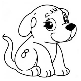 Easy Realistic Puppy Coloring Page 14080-11080