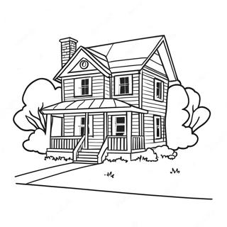 House Coloring Page 140-101