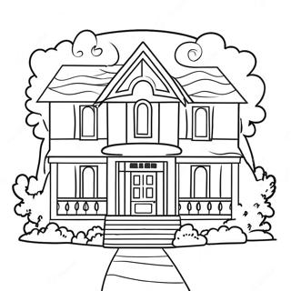 House Coloring Page 140-103