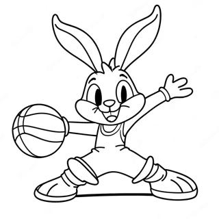 Lola Bunny Jouant Au Basket À Colorier 14151-11131