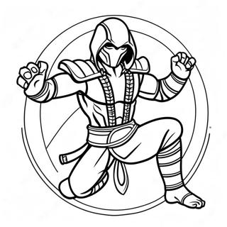 Scorpion Mortal Kombat Classic Costume Coloring Page 14201-11173