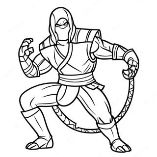 Scorpion Mortal Kombat Classic Costume Coloring Page 14201-11175