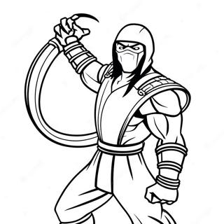 Scorpion Mortal Kombat Classic Costume Coloring Page 14201-11176