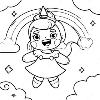 Colorful Rainbow Brite Scene Coloring Page 14251-11214