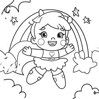 Colorful Rainbow Brite Scene Coloring Page 14251-11215