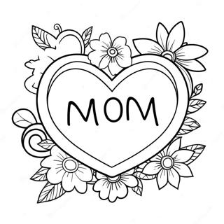 I Love Mom Coloring Page 1430-1150