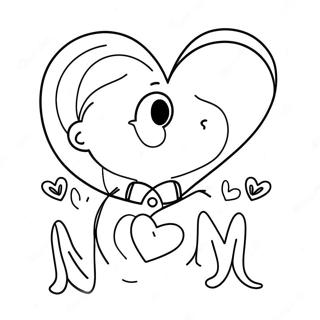 I Love Mom Coloring Page 1430-1151