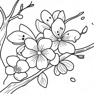 Sakura Blossom Coloring Page 14320-11263