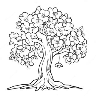 Cherry Blossom Tree Coloring Page 14321-11270