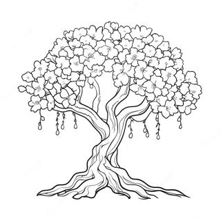 Cherry Blossom Tree Coloring Page 14321-11271