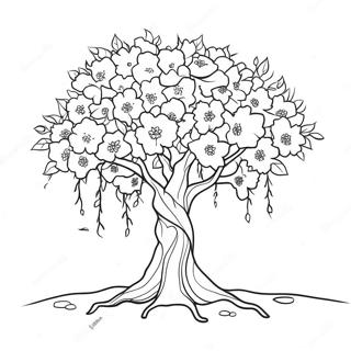 Cherry Blossom Tree Coloring Page 14321-11272