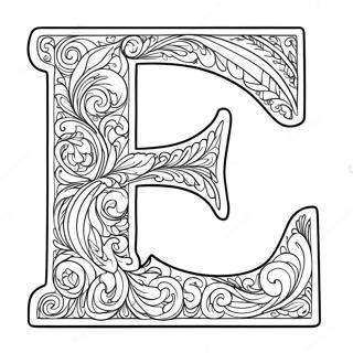 Elegant Letter Designs Coloring Page 14331-11290