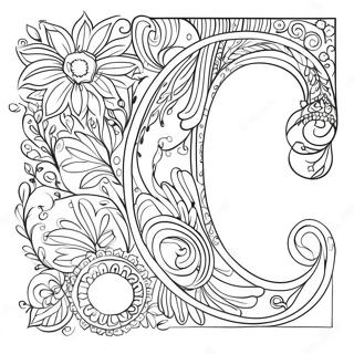 Elegant Letter Designs Coloring Page 14331-11291