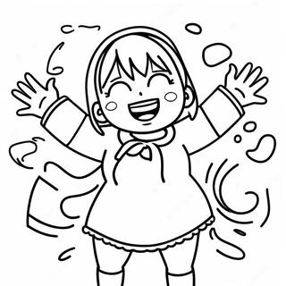 Himiko Toga With Crazy Smile Coloring Page 14351-11301