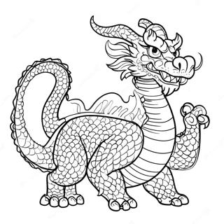 Majestic Chinese Dragon Coloring Page 14361-11297