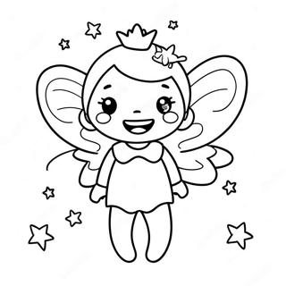 Cute Tooth Fairy With Sparkling Wings Coloring Page 14371-11310