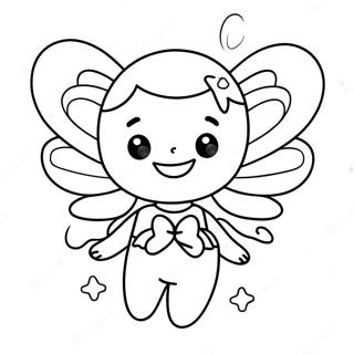 Cute Tooth Fairy With Sparkling Wings Coloring Page 14371-11311