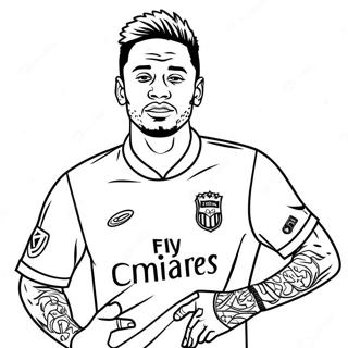 Neymar Soccer Star Coloring Page 1440-1143