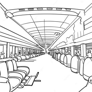 Travelt Flyplassterminal Fargeleggingsark 14431-11353