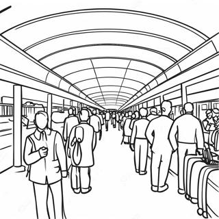 Busy Airport Terminal Coloring Page 14431-11355