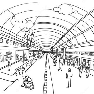 Busy Airport Terminal Coloring Page 14431-11356