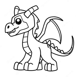 Cute Ender Dragon Minecraft Coloring Page 14451-11378