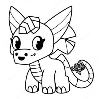 Cute Ender Dragon Minecraft Coloring Page 14451-11379