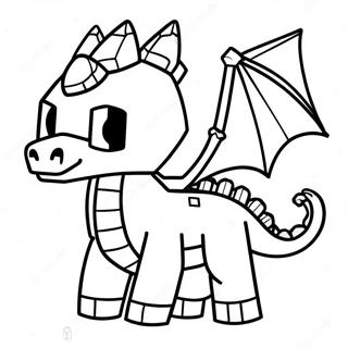 Cute Ender Dragon Minecraft Coloring Page 14451-11380