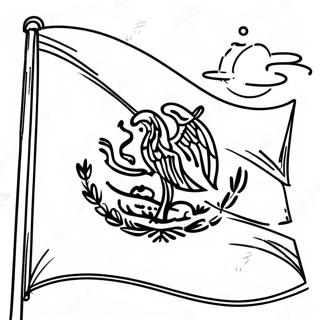 Mexican Flag Coloring Pages