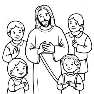 Jesus With Children Coloring Page 14511-11430