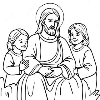 Jesus With Children Coloring Page 14511-11431