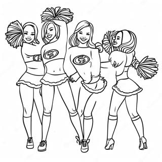 49ers Cheerleaders Kleurplaat 1451-1159