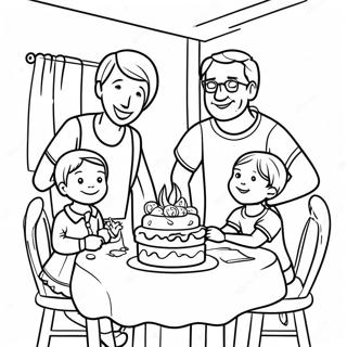 Grateful Family Gathering Coloring Page 14571-11469