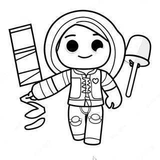 Adventurous Roblox Girl Coloring Page 14601-11503