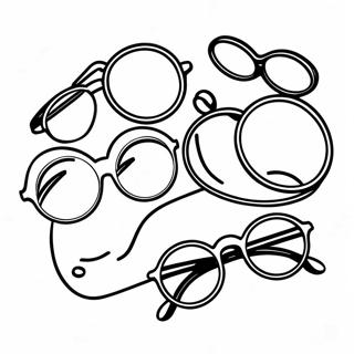 Glasses Coloring Pages