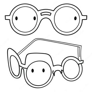 Glasses Coloring Pages