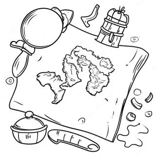 Treasure Map Coloring Page 14620-11508