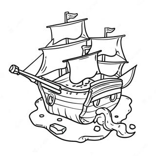 Pirate Treasure Map Coloring Page 14621-11512