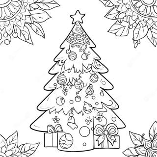 Festive Christmas Tree From Different Cultures Coloring Page 14651-11524