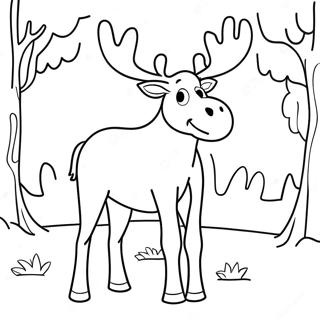 Tyrone The Friendly Moose Coloring Page 14661-11545