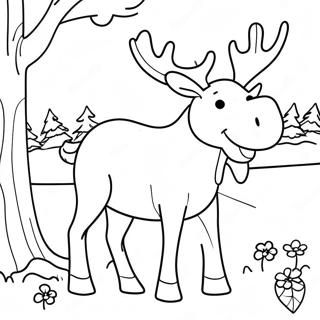 Tyrone The Friendly Moose Coloring Page 14661-11546